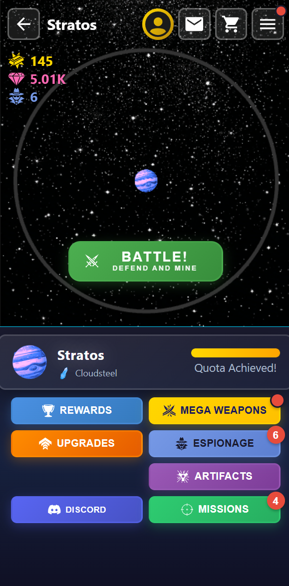 Planet defense view